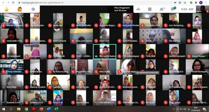 pembelajaran online yang baik dengan  aplikasi Zoom Meeting di SDN Bambu Apus 04